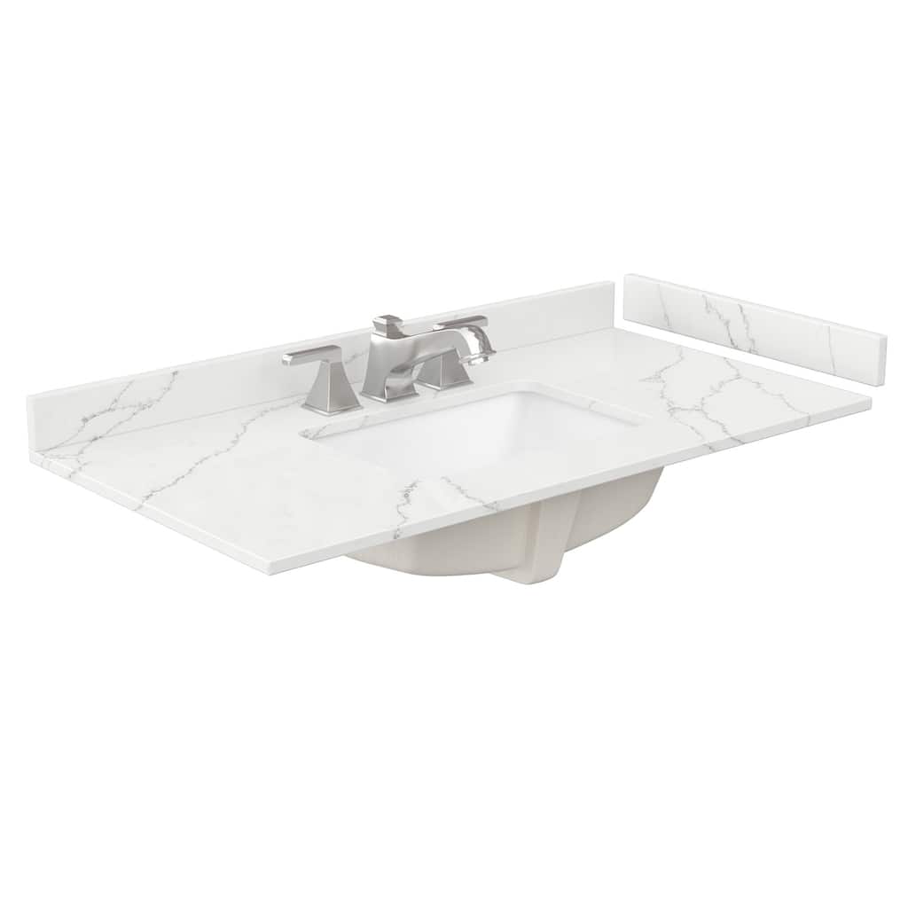 Wyndham Collection WCFQC342STOPUNS-Q 42" Quartz Vanity Top with