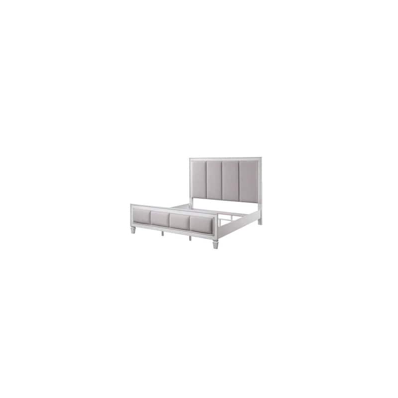 Queen Size Bed Frame - Asian Style Platform Bed - Linen Fabric Bedroom Furniture