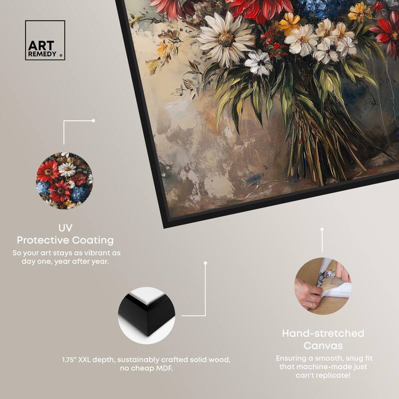 Symphony of Flowers II Canvas by Art Remedy