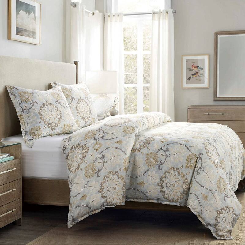 HiEnd Accents Dalia Victorian Floral Comforter Set, 3PC
