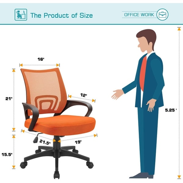 dimension image slide 2 of 5, Homall Office Chair Mesh Desk Chair Computer Chair with Armrest