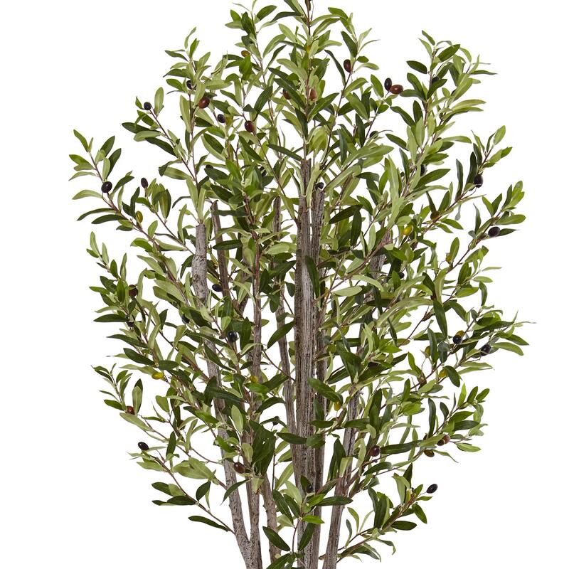 6' Olive Artificial Tree with Gray Stone Planter