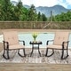 preview thumbnail 1 of 24, Solaura 3-piece Outdoor Patio Rocking Chairs Conversation Bistro Set Brown