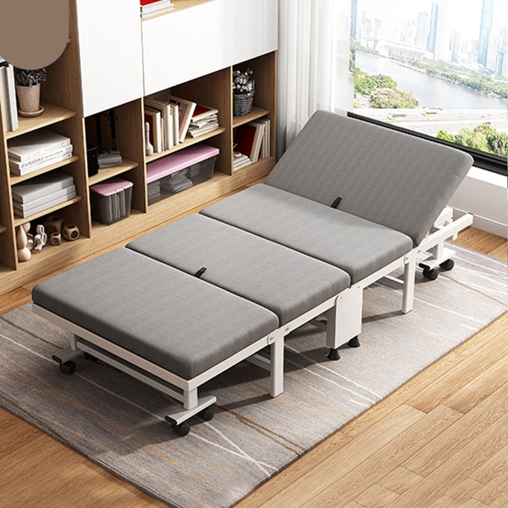 Hansabenne Rollaway Folding Bed Ottoman Bed with Portable Memory Foam Mattress