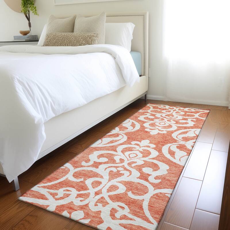 Premium Washable Super Soft Traditional Prince Mayfield Rug - Coral - 2'3" x 7'6"