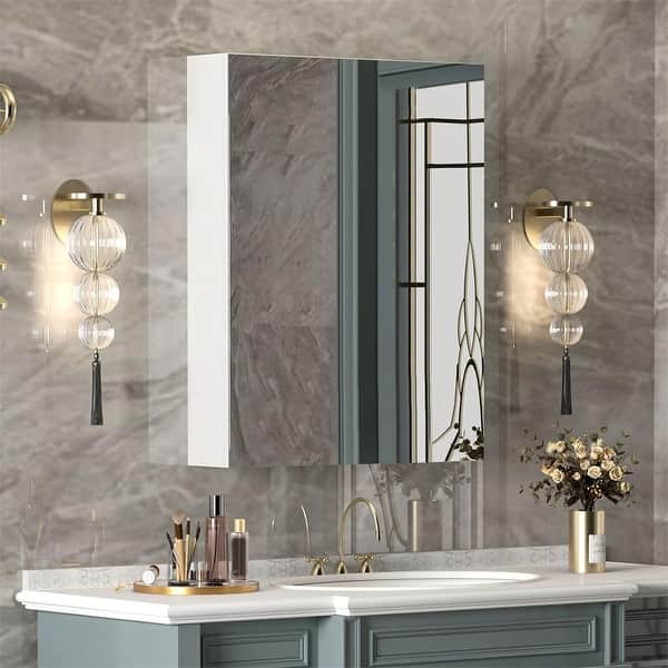 Double Side Frameless Mirrored Medicine with 2 Adjustable