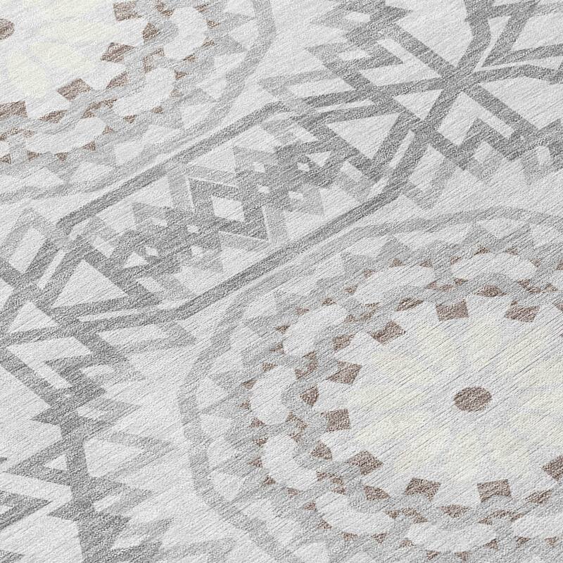 HomeRoots Floral Medallion Transitional Rectangle Outdoor Rug