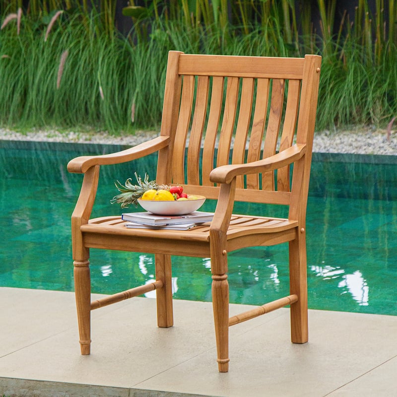 Cambridge Casual Ventura Teak Outdoor Dining Chairs Set of 2