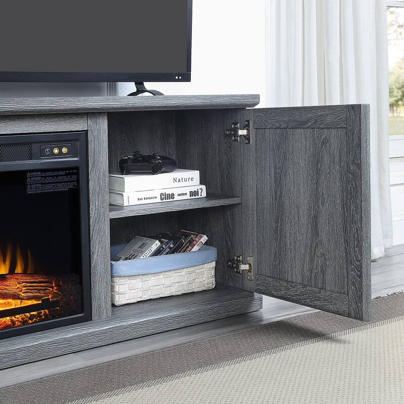 Franklin 60 In. 2 Door Entertainment Furniture Fireplace