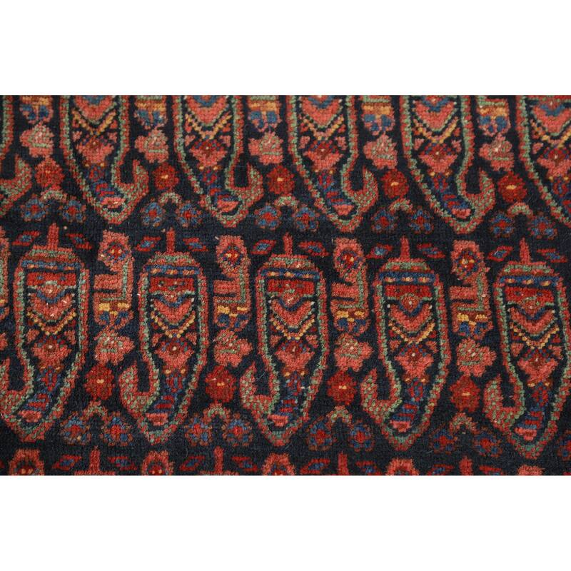 Hand Knotted Oriental 100% Wool Carpet Traditional All-Over Navy Blue & Blues Bidjar Area Rug - 17' 8'' X 6' 9''
