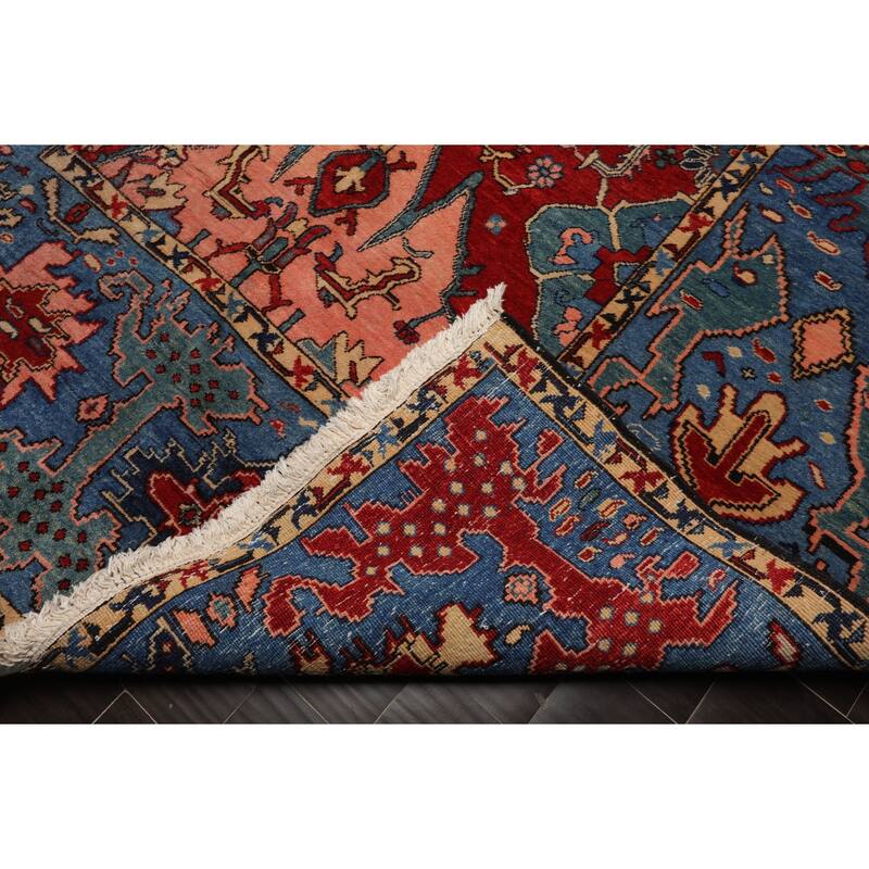 7'1''x9'4'' Hand Knotted Red Kazak Wool Tribal Arts & Crafts Rug - 7' 1'' x 9' 4''