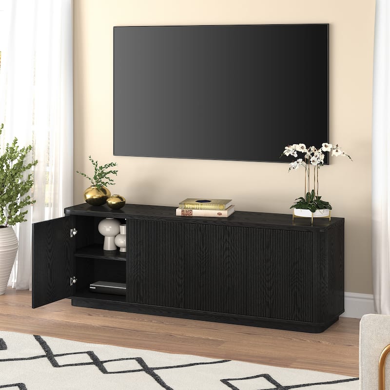 Easton Rectangular Fluted TV Stand for TV's up to 75" - 68" Wide
