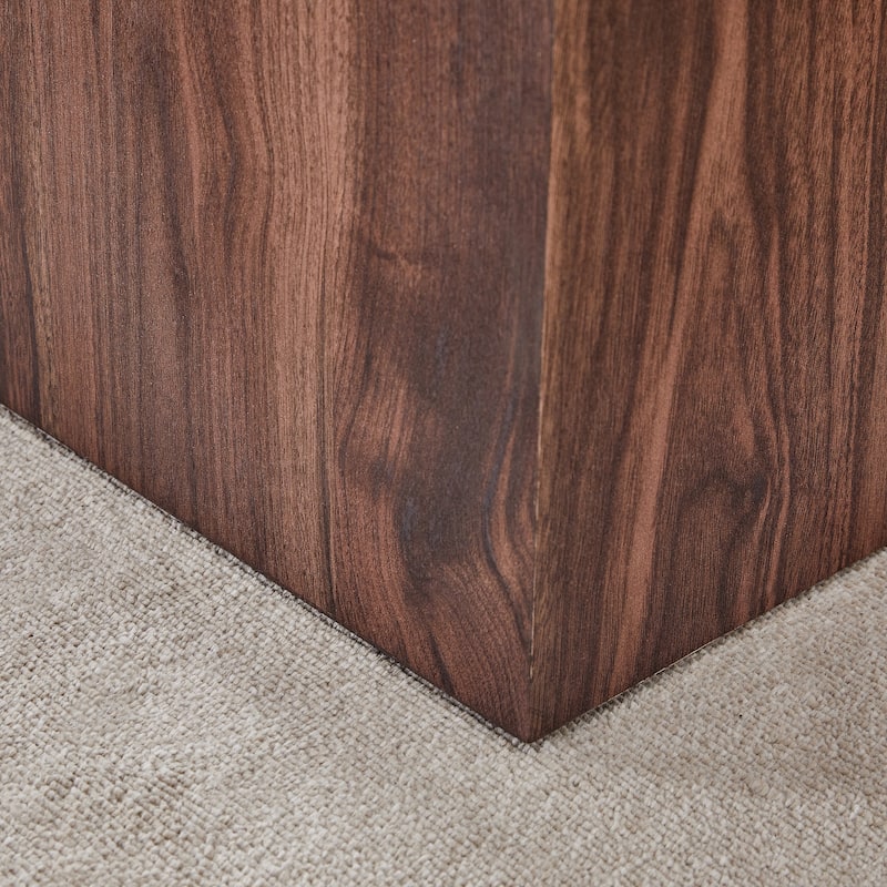 Roomfitters Cube MDF Coffee Table with Walnut Grain Finish, 12"x12"x20" Stylish Accent Table for Versatile Spaces