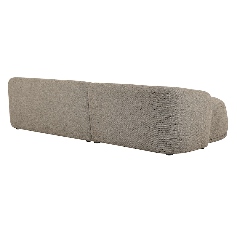 Monica 2 Piece Left Facing Boucle Fabric Modular Sofa with Chaise