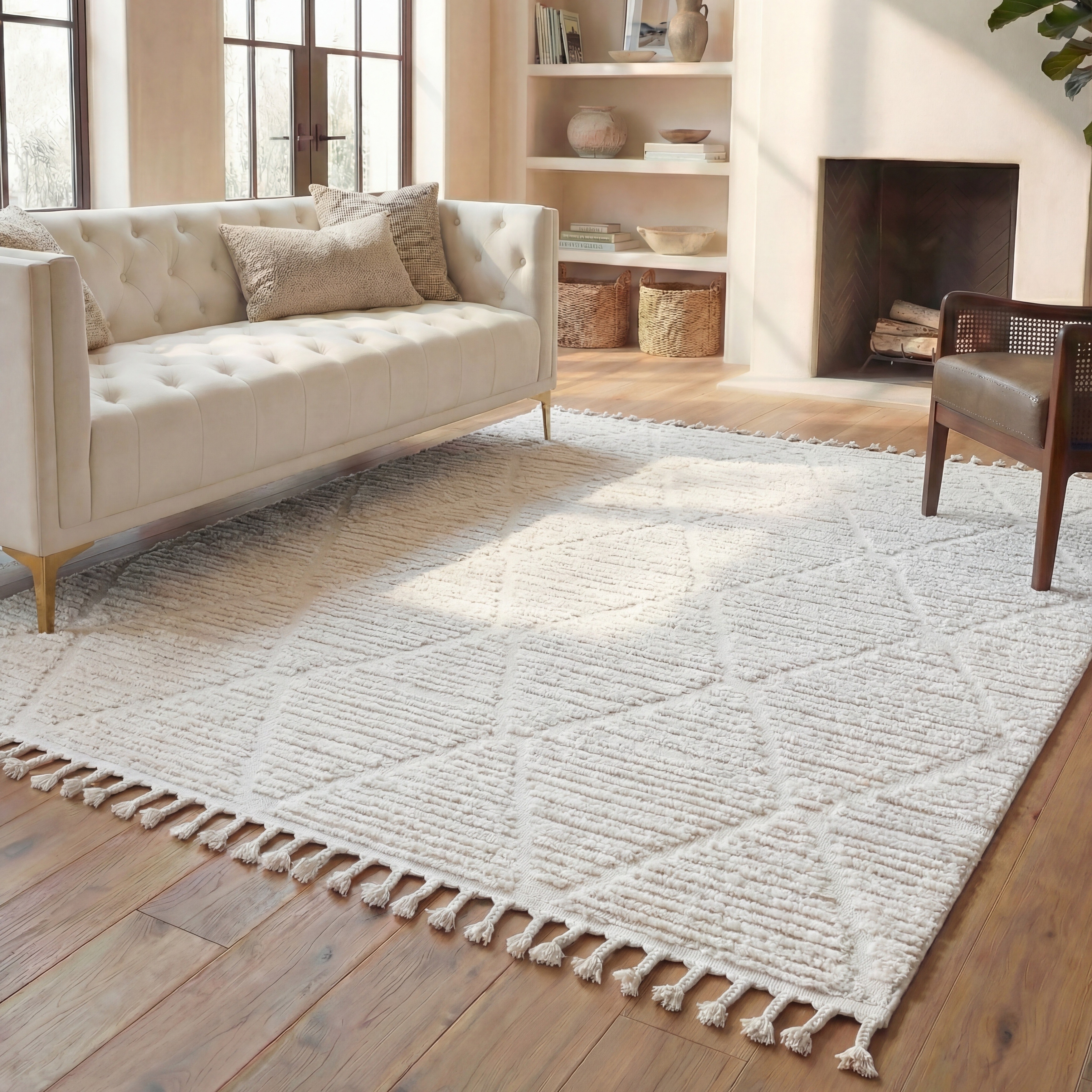 SAFAVIEH Marrakech Moroccan Esperanza Boho Braided Tassel Area Rug