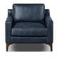 preview thumbnail 34 of 55, Poly & Bark Sorrento 35" Lounge Chair - Full Grain Genuine Italian Leather Nightfall Blue