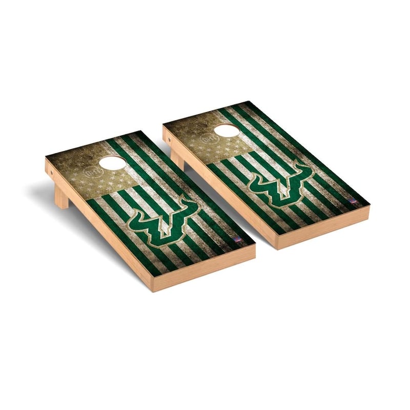 South Florida Bulls USF Cornhole Board Set - OHT Vintage Flag Version