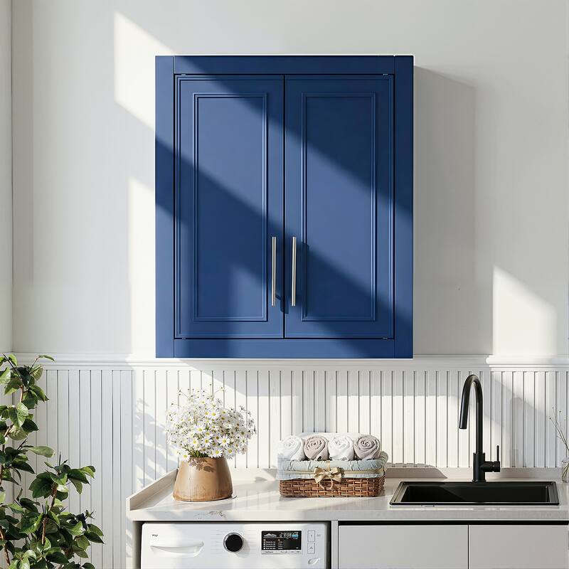 Classic Storage Cabinet with Adjustable Shelves - Blue
