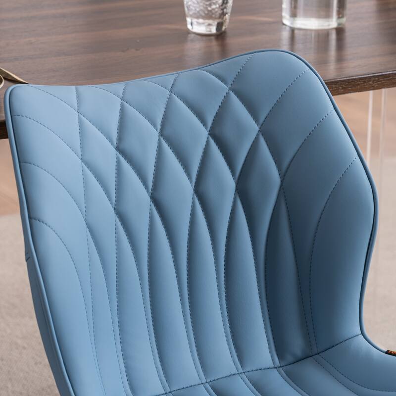 Upholstered Dining Chairs Set of 2, Faux Leather Kitchen Chairs