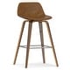 preview thumbnail 32 of 147, WYNDENHALL Cacey Mid Century Modern Bentwood Counter Height Stool (Set of 2) - 20.7'' x 21.1'' x 36.6