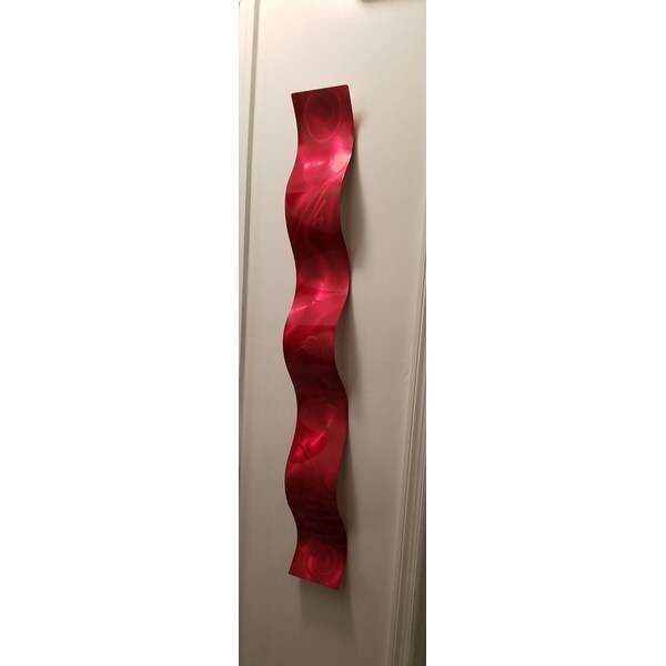 Top Product Reviews For Statements2000 Red Abstract Metal Wall Art Accent Sculpture Decor By Jon Allen Red Wave 12456038 Overstock
