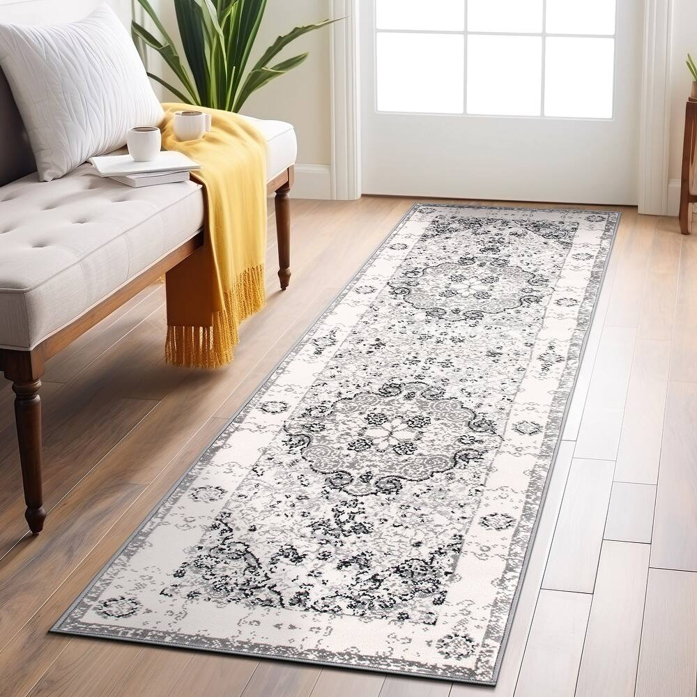 World Rug Gallery Vintage Oriental Distressed Medallion Rug