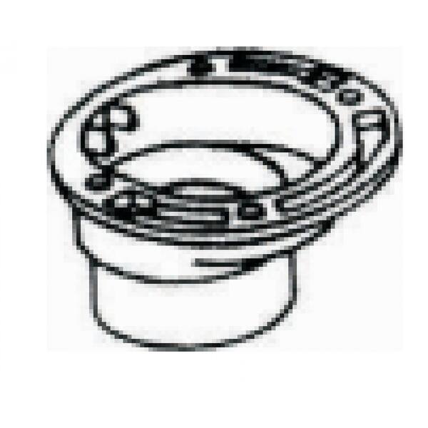 American Imaginations 4 in. x 3 in. ABS Toilet Flange; Black Hardware