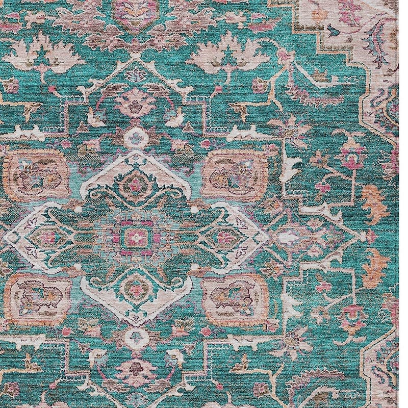 HomeRoots Oriental Traditional Rectangle Outdoor Rug