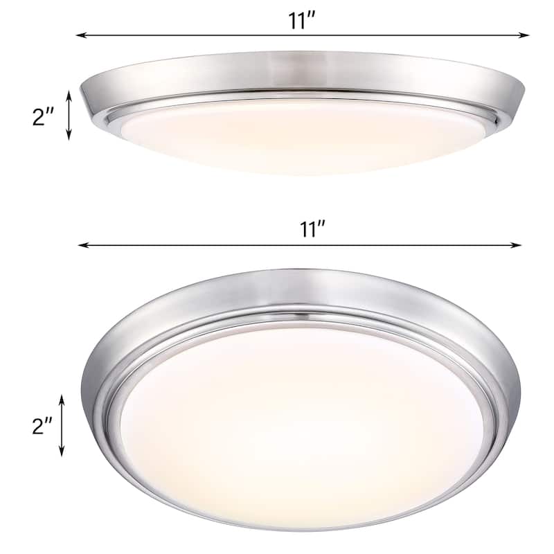 6Pack-23W LED Dimmable Round Globe Flush Mount Ceiling Light - 23W-6PCS 12.99"x12.99"x2.36"