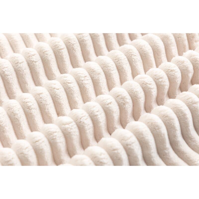 103" L-Shaped Corduroy Boneless Sectional Sofa with Movable Ottoman