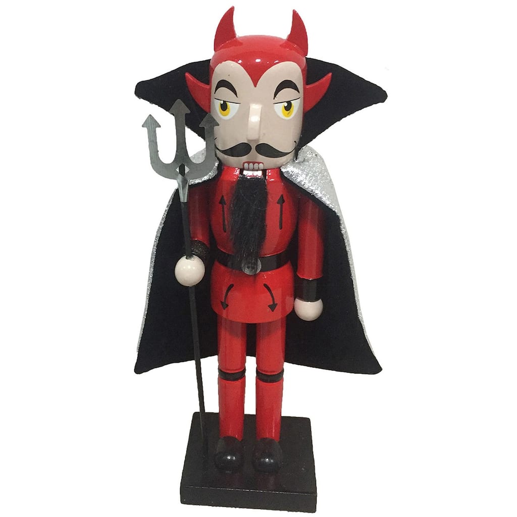 10" Devil with Pitchfork Christmas Nutcracker