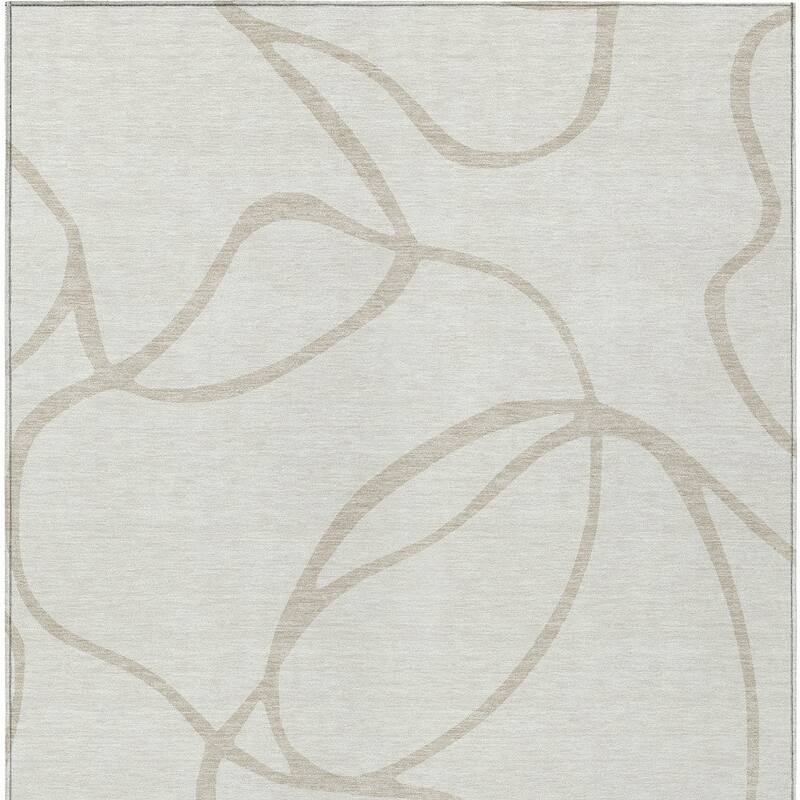 HomeRoots Abstract Transitional Rectangle Outdoor Rug