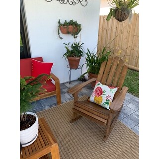 Hollywood Outdoor Adirondack Acacia Rocking Chair by Christopher Knight Home