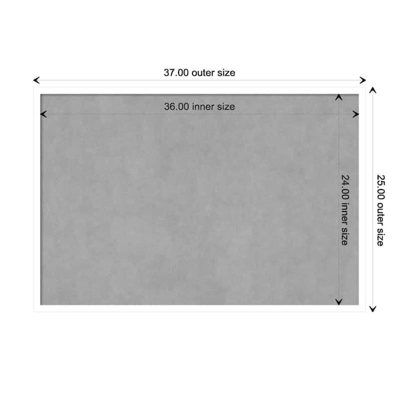 Amanti Art Svelte White Framed Magnetic Board - Board Size 36x24