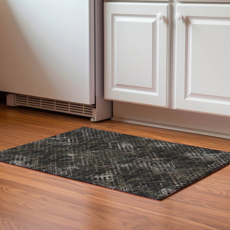 Premium Washable Super Soft Modern Trellis Mayfield Rug - Fudge - 1' 8" x 2' 6" - Rectangle