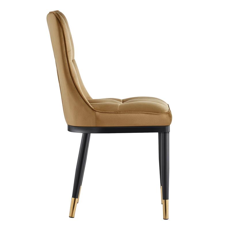 Modern Velvet Upholstered Dining Chairs, Set of 2/4 - 35.8"H x 18.9"W x 23.2"D