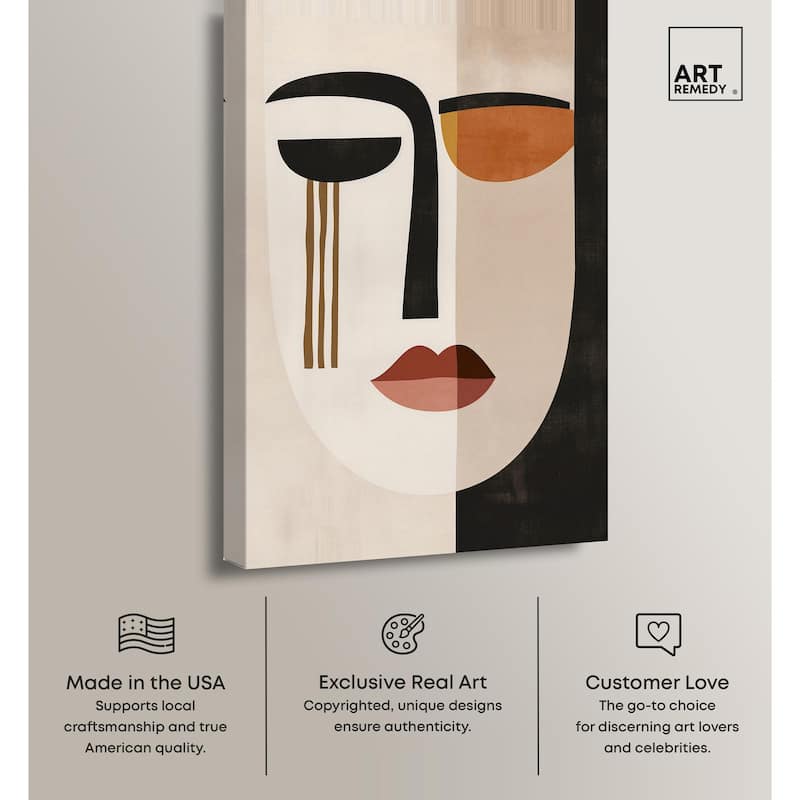 Face Moderne III Canvas by Art Remedy, Gallery Wrapped