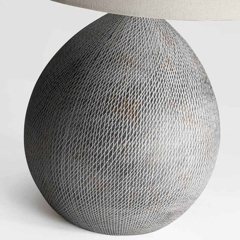 3-Way Ceramic Table Lamp with Hardback Shade - 22 in. H