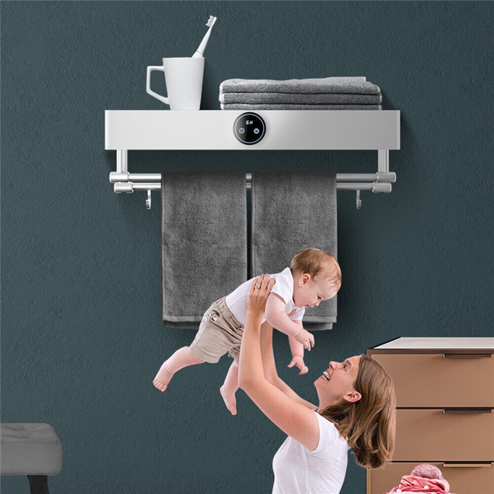 Intelligent UV Sanitizing Straight Towel Rail Electric Towel Warmer -  23.6*3.2*7.7 inches - On Sale - Bed Bath u0026 Beyond - 36301917