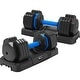 Set Of 2 Adjustable Dumbbell - 55lb X2 Dumbbell With Anti-slip Handle 