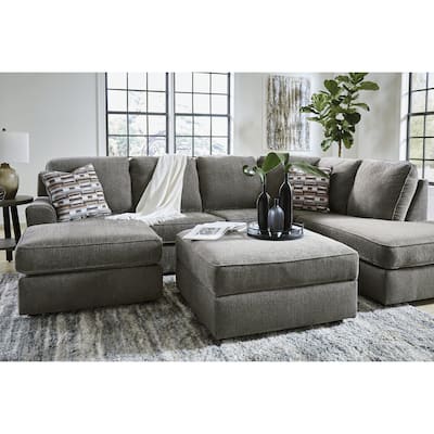 Signature Design by Ashley O'Phannon 2-Piece Sectional with Ottoman - 125" W x 86" D x 38" H