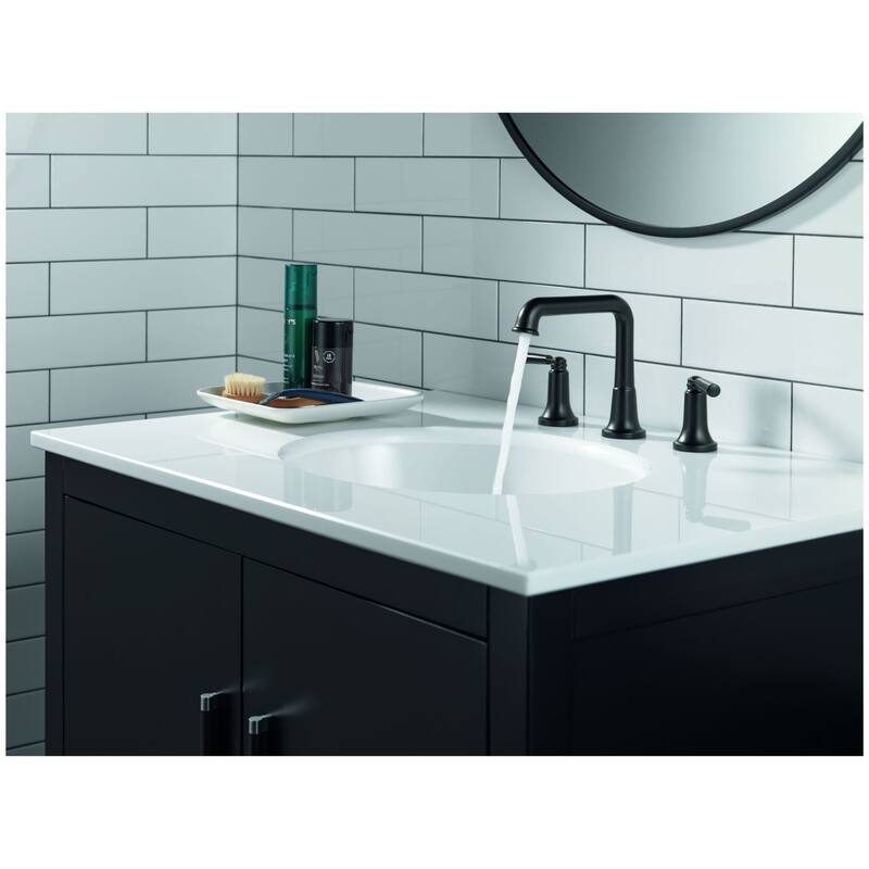 Delta 3536-MPU-DST Saylor 1.2 GPM Widespread Bathroom Faucet with Push