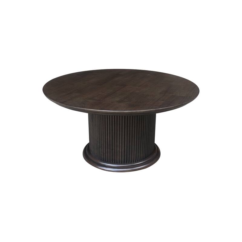 Haven Solid Wood Round Coffee Table - Coal