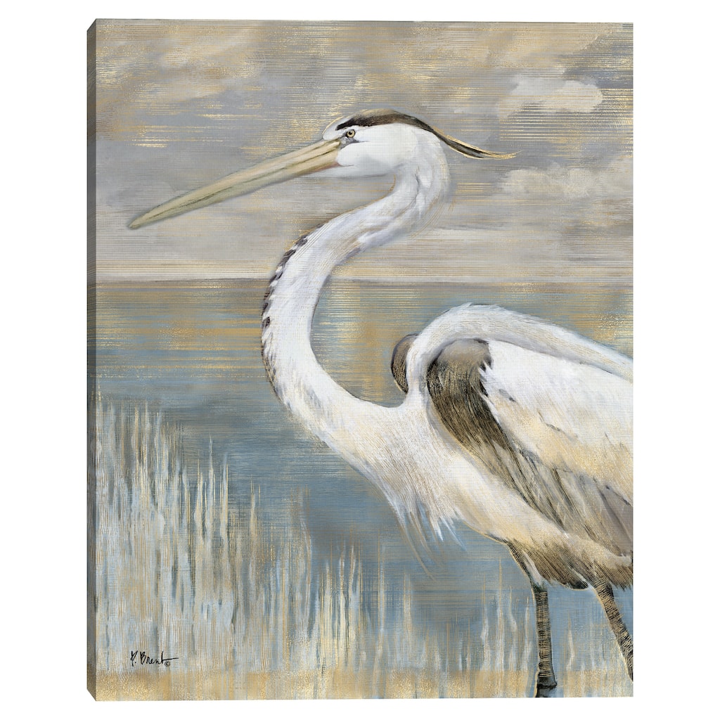 Golden River Heron by Paul Brent Canvas Art Print