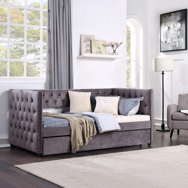 Grey outlet trundle daybed