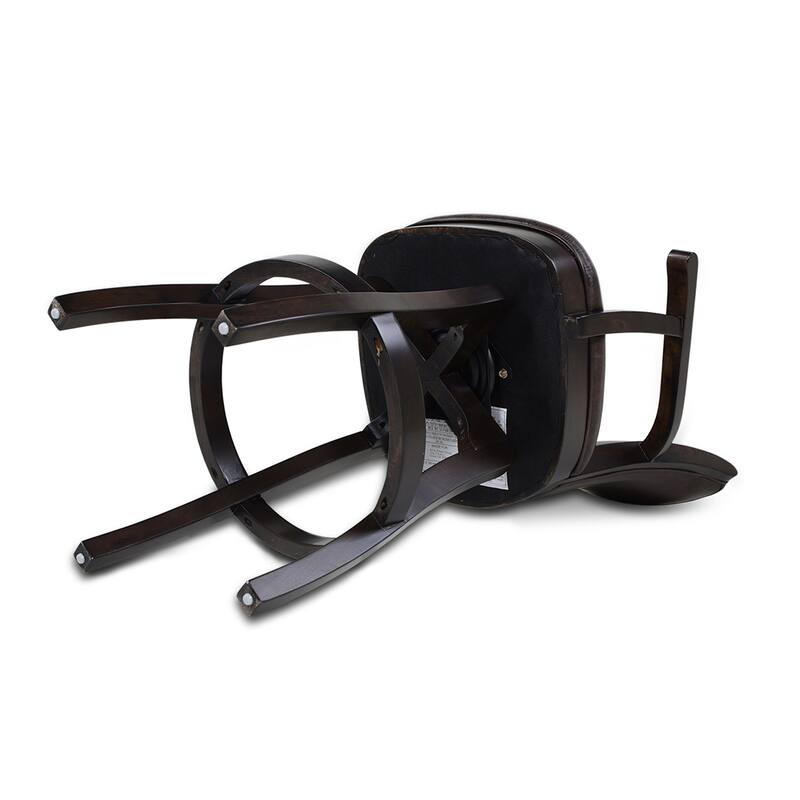 Swivel Bar Stool with Armrests - Brown