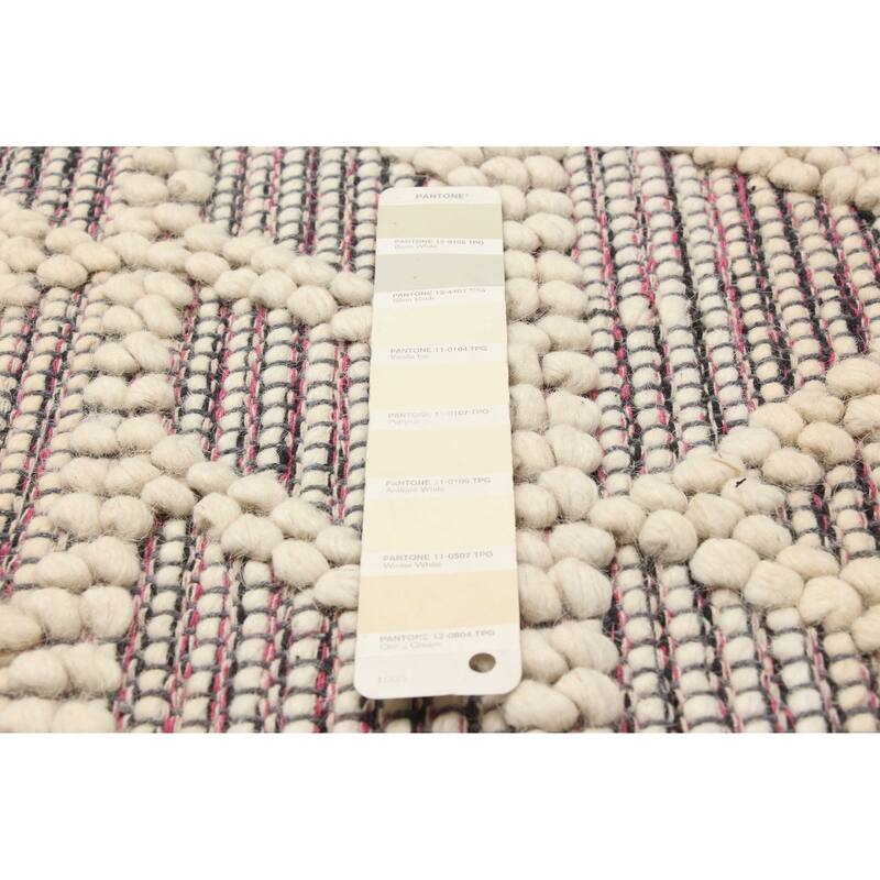 ECARPETGALLERY Braid weave Sienna Cream Wool Rug - 4'11 x 8'3