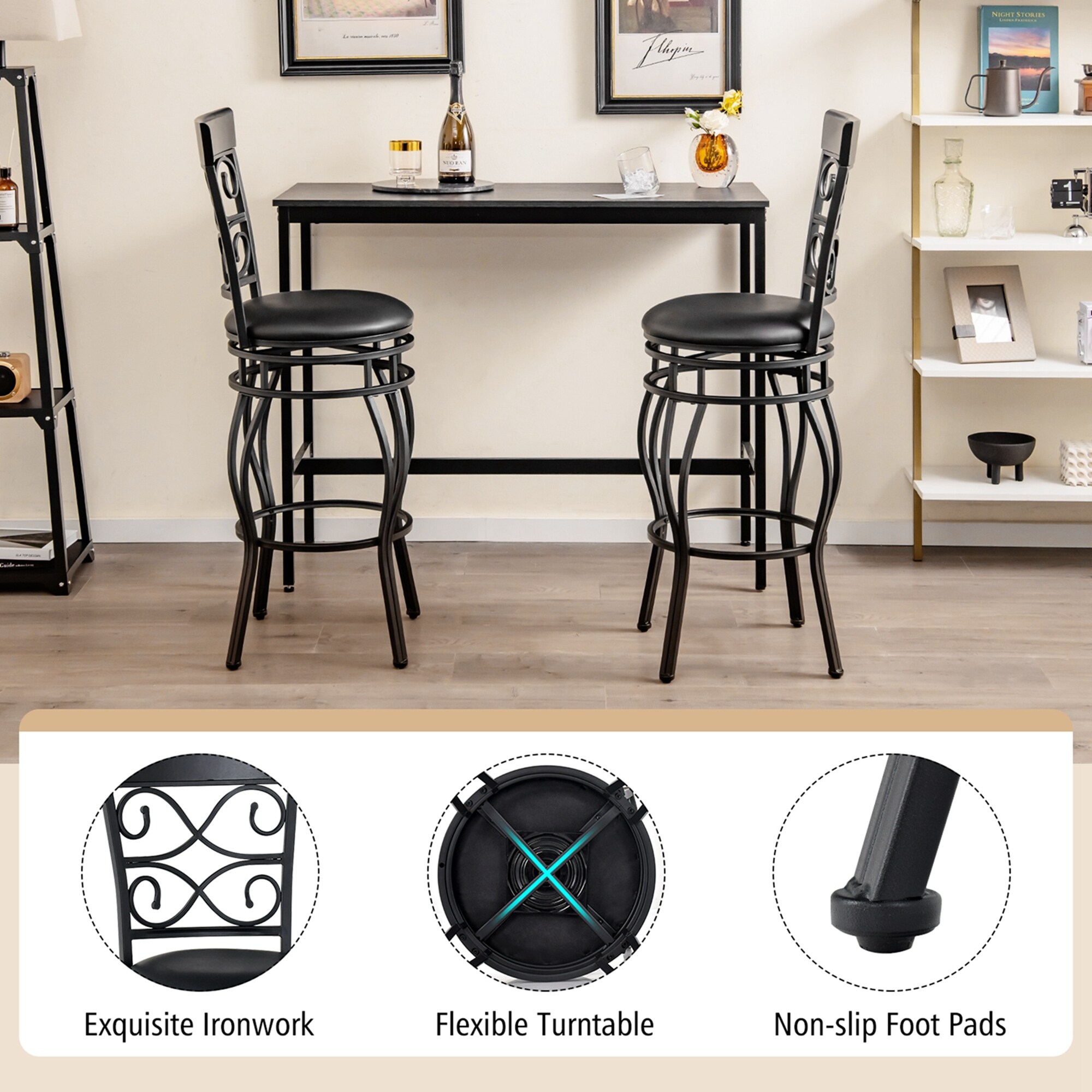 Costway vintage bar stools deals