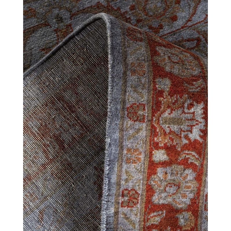 Overton Hand Knotted Wool Vintage Inspired Modern Contemporary Overdyed Gray Area Rug - 3' 1" x 5' 3"