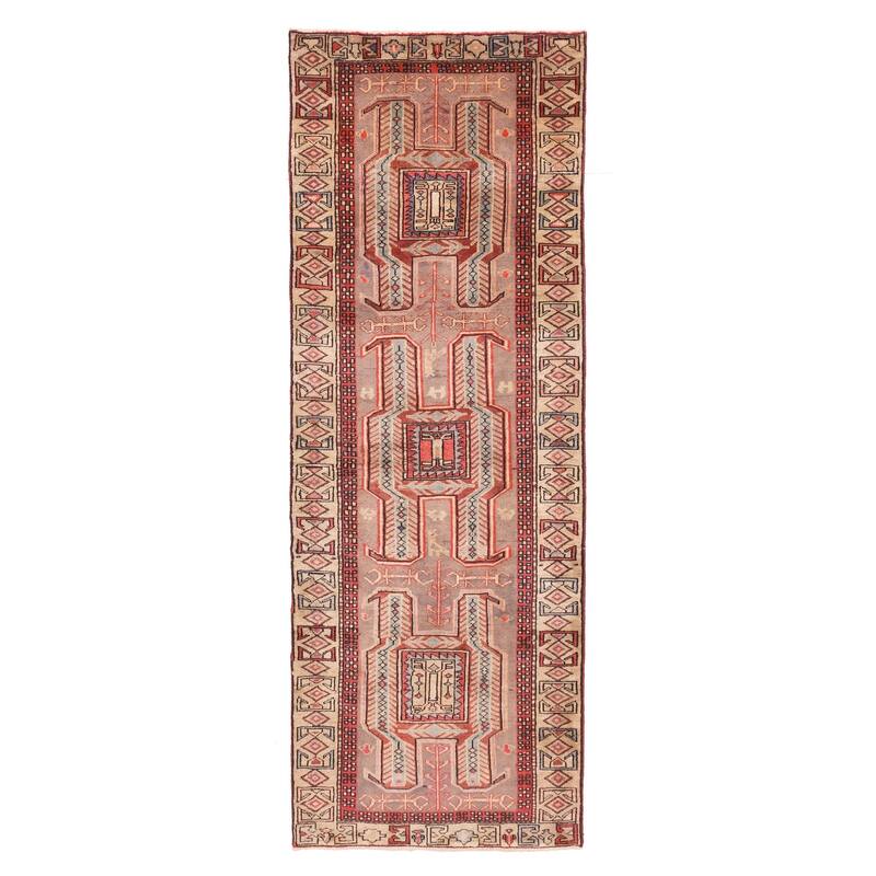 ECARPETGALLERY Hand-knotted Konya Anatolian Taupe Wool Rug - 3'1 x 8'10